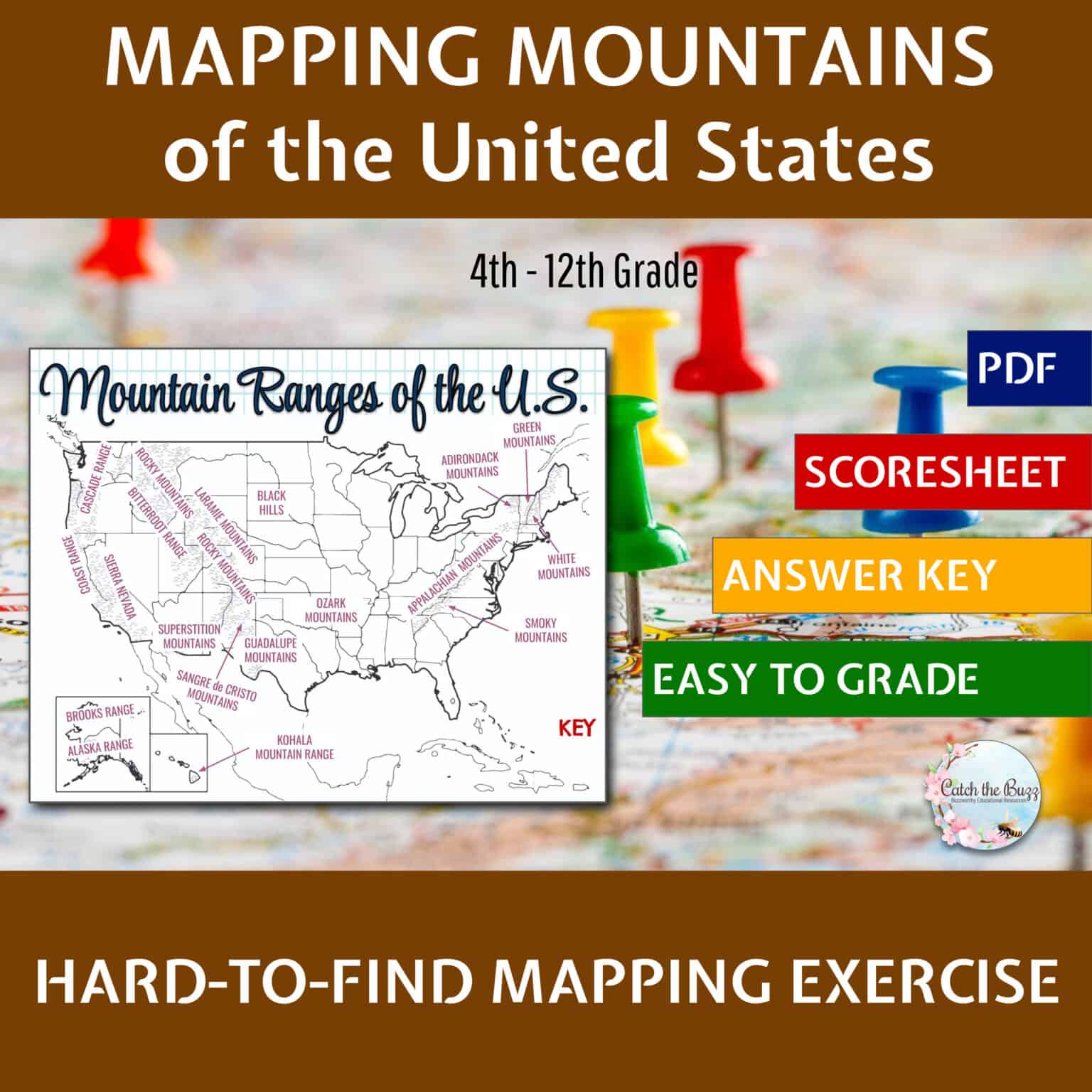 Physical Geography of the United States Mapping Activity: Mountain Ranges