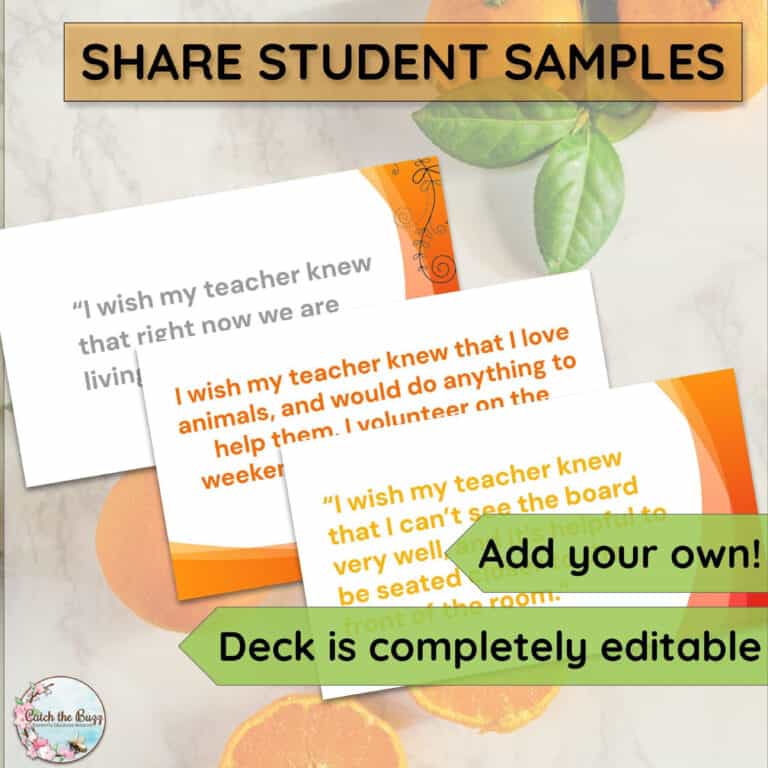 I Wish My Teacher Knew | Back to School | SEL - Catch the Buzz Teaching