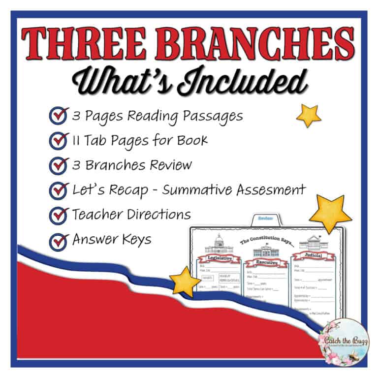 Three Branches of Government TAB BOOK + Close Reading - Catch the Buzz ...